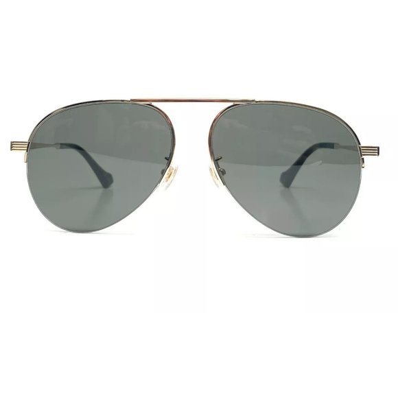 Gucci Men's Gold and Grey Sunglasses - Picture 2 of 3